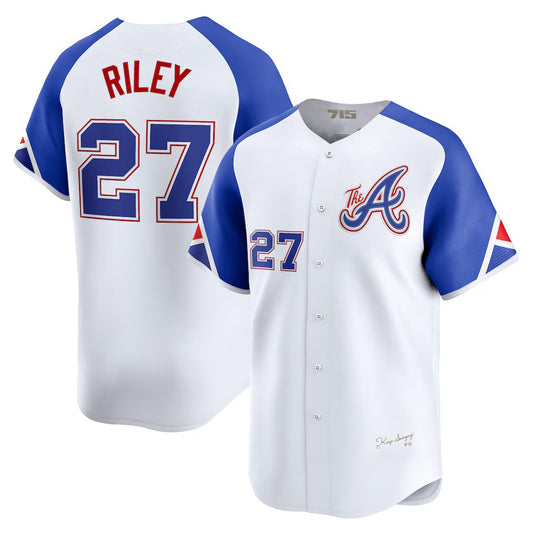 Atlanta Braves #27 Austin Riley White RONA City Connect Limited Player Jersey