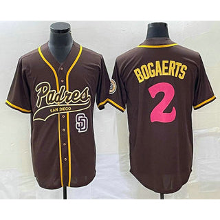 San Diego Padres #2 Xander Bogaerts Brown RONA NEW 2023 City Connect Cool Base Stitched Jersey 2