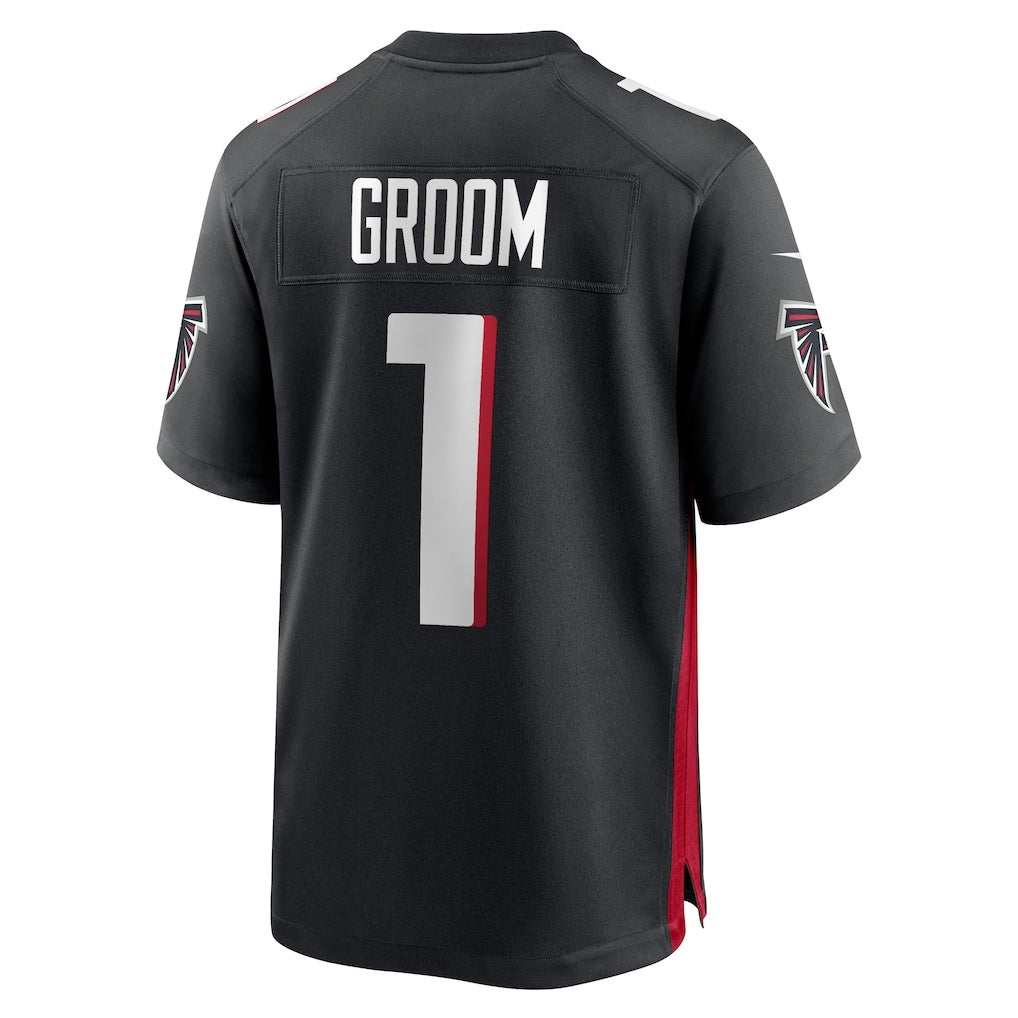 A.Falcons Number #1 Groom Black RONA Game Jersey