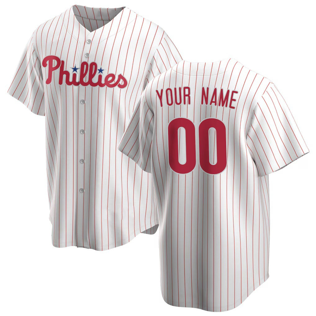 Custom Philadelphia Phillies White RONA Home Replica Jersey
