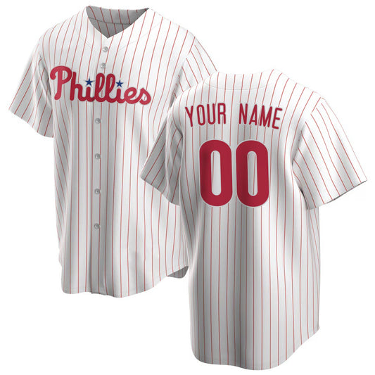 Custom Philadelphia Phillies White RONA Home Replica Jersey