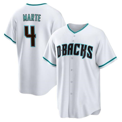 Arizona Diamondbacks #4 Ketel Marte White RONA Cool Base Stitched Jersey