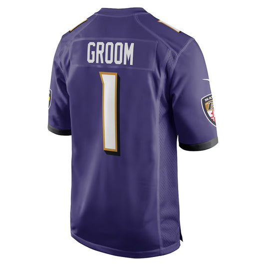 B.Ravens Number #1 Groom Purple RONA Game Jersey