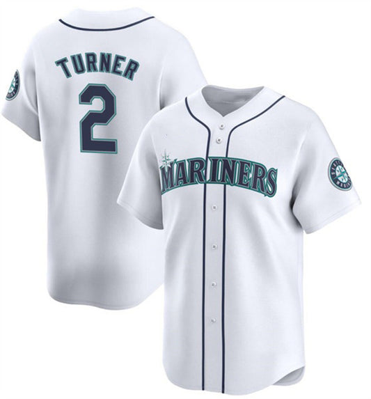 Seattle Mariners #2 Justin Turner White RONA 2024 Home Limited Stitched jersey