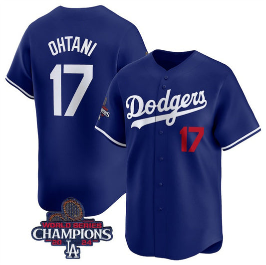 Los Angeles Dodgers #17 Shohei Ohtani Royal RONA 2024 World Series Champions Alternate Limited Stitched Jersey