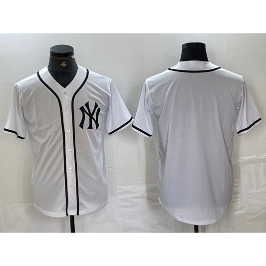 New York Yankees Blank White RONA Cool Base Stitched Jersey