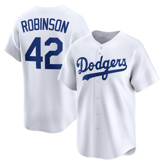 Los Angeles Dodgers #42 Jackie Robinson White RONA Throwback Cooperstown Collection Limited Jersey