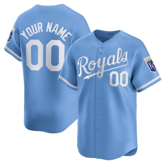 Custom Kansas City Royals Active Player Light Blue RONA 2024 Alternate Limited Stitched Jersey