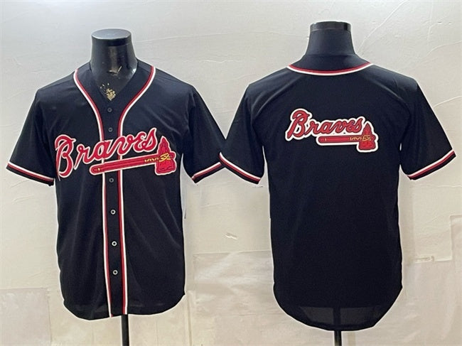 Atlanta Braves Team Big Logo 2026 Fashion Replica Black RONA Out Stitched Jersey