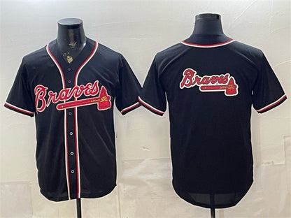Atlanta Braves Team Big Logo 2026 Fashion Replica Black RONA Out Stitched Jersey