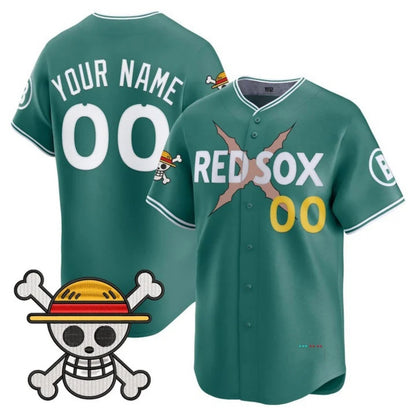 Custom Boston Red Sox x One Piece Green RONA Vapor Premier Limited Jersey - Stitched