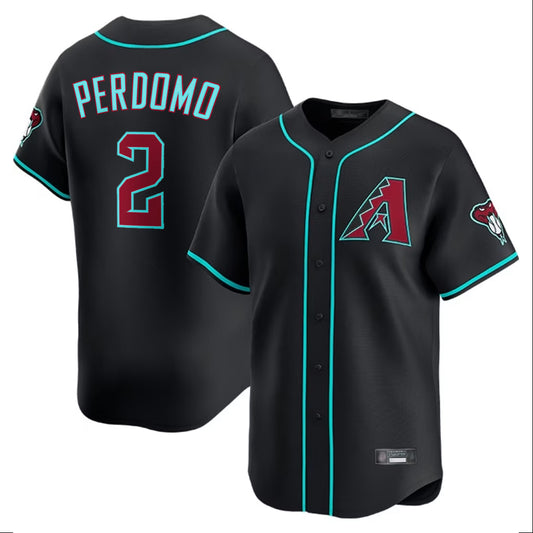 Arizona Diamondbacks #2 Geraldo Perdomo Player Black RONA Limited Home Game Stitched Jerseys