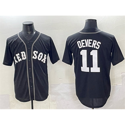 Boston Red Sox #11 Rafael Devers Black RONA Lights Out Limited Stitched Jersey