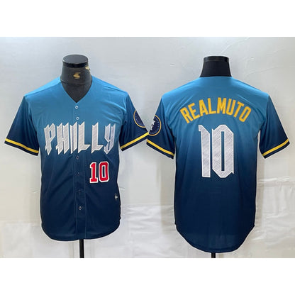 Philadelphia Phillies #10 JT Realmuto Number Blue RONA 2024 City Connect Limited Stitched Jerseys