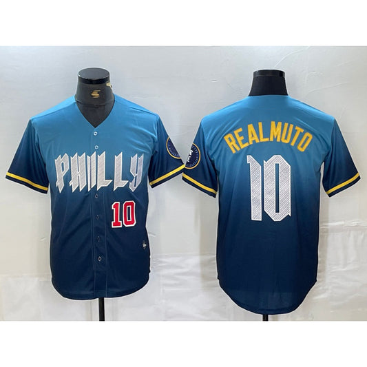 Philadelphia Phillies #10 JT Realmuto Number Blue RONA 2024 City Connect Limited Stitched Jerseys