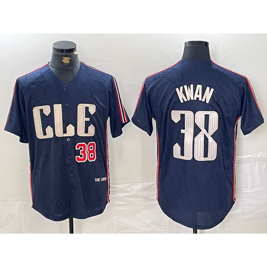 Cleveland Guardians #38 Steven Kwan Number Navy RONA 2024 City Connect Limited Stitched Jersey
