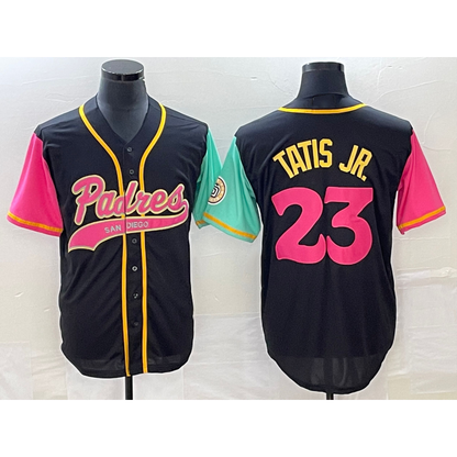 San Diego Padres #23 Fernando Tatis Jr Black RONA NEW 2023 City Connect Cool Base Stitched Jersey 2