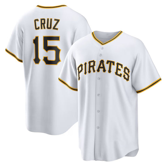 Pittsburgh Pirates #15 Oneil Cruz White RONA Home Replica Jersey
