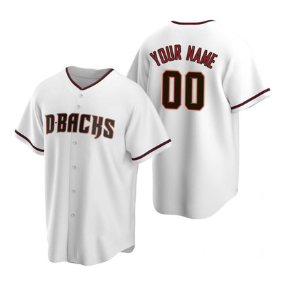 Custom Arizona Diamondbacks White RONA Stitched Cool Base Home Jersey