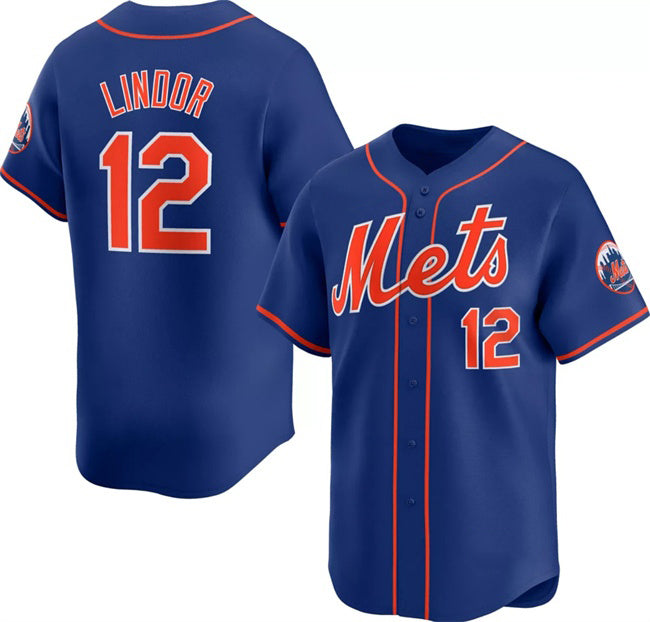 New York Mets #12 Francisco Lindor Royal RONA 2024 Alternate Limited Stitched Jersey