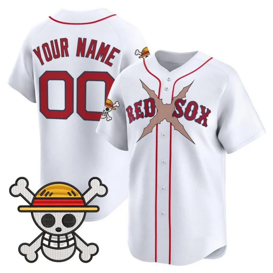 Custom Boston Red Sox x One Piece White RONA Vapor Premier Limited Jersey - Stitched