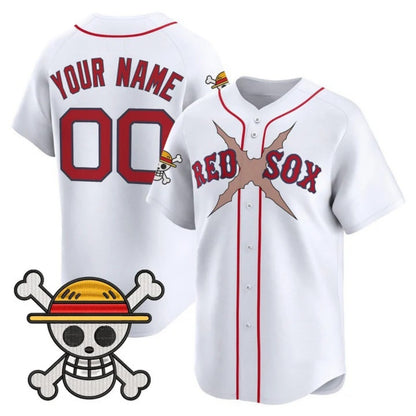 Custom Boston Red Sox x One Piece White RONA Vapor Premier Limited Jersey - Stitched