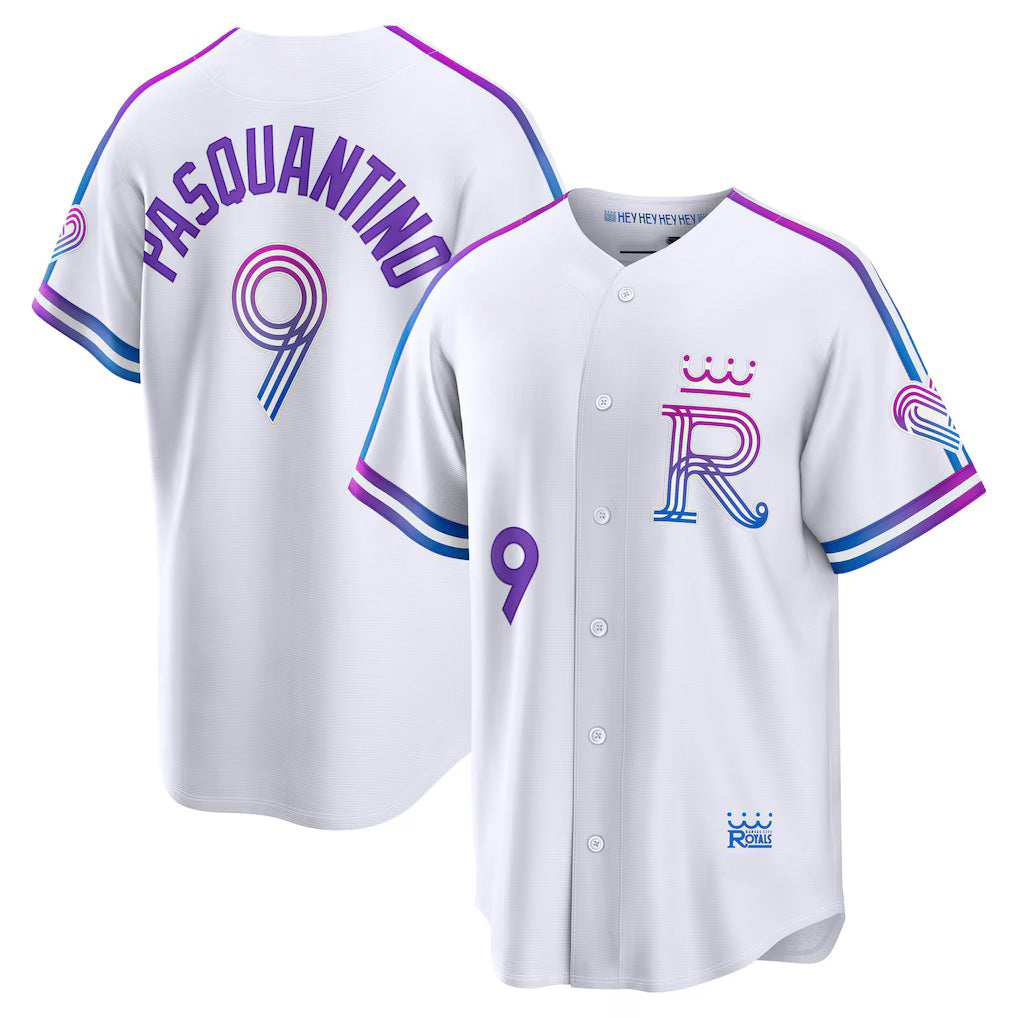Kansas City Royals #9 Vinnie Pasquantino White RONA 2026 City Connect Stadium Jersey
