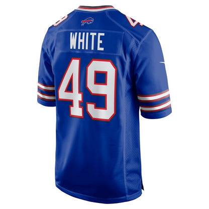B.Bills #49 DaShaun White Royal RONA Team Game Jersey