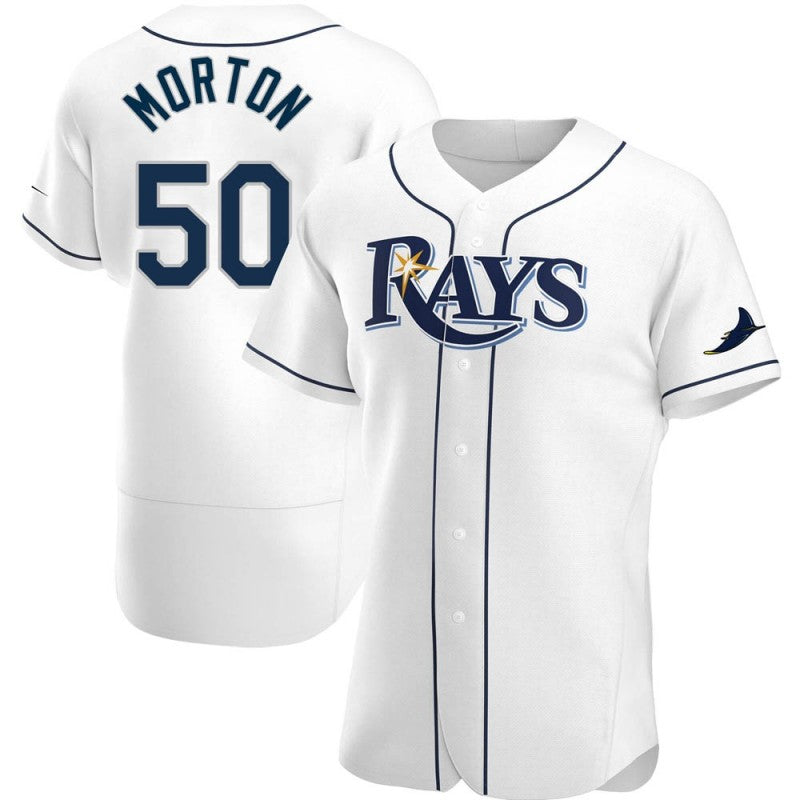 Tampa Bay Rays #50 Charlie Morton White RONA Home Jersey