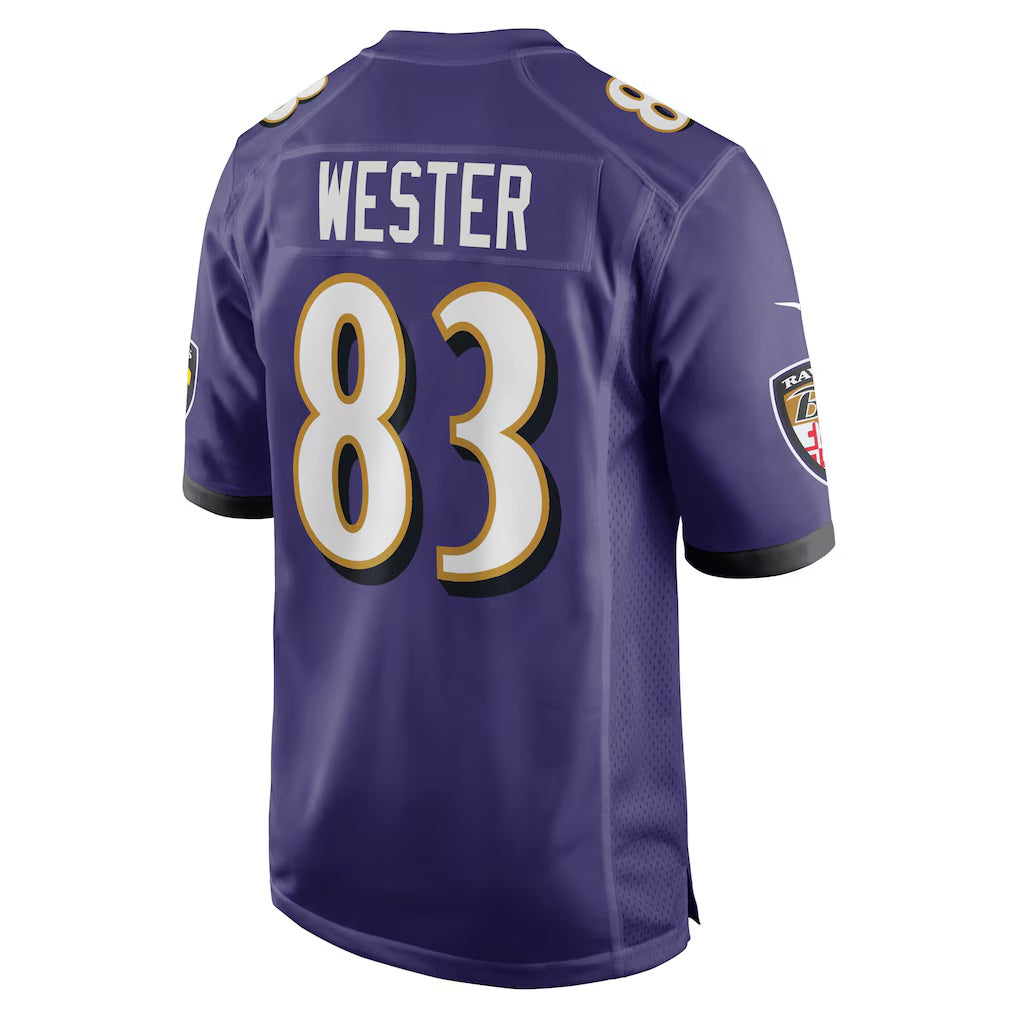 B.Ravens #83 LaJohntay Wester Purple RONA Team Game Jersey