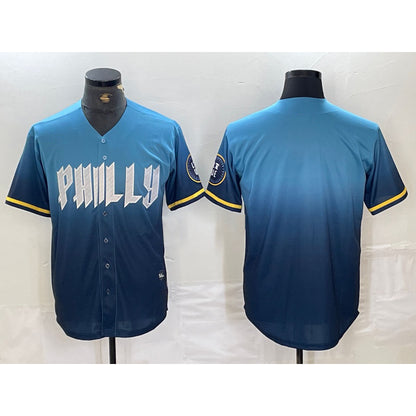 Philadelphia Phillies Blank Blue RONA 2024 City Connect Limited Stitched Jersey