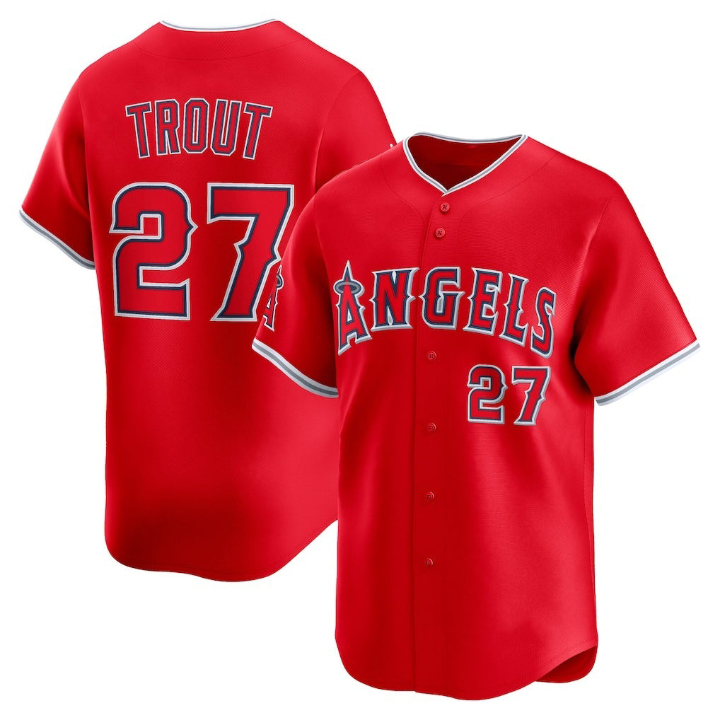 Los Angeles Angels #27 Mike Trout Red RONA Alternate Limited Player Jersey