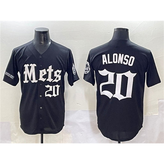 New York Mets #20 Pete Alonso Black RONA 'Gotham Gothic Edition' Vapor Premier Limited Stitched Jersey