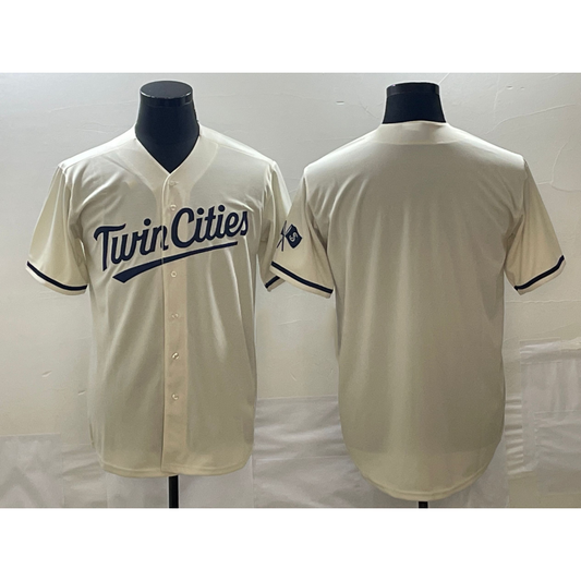 Minnesota Twins Blank Cream RONA Cool Base Stitched Jersey