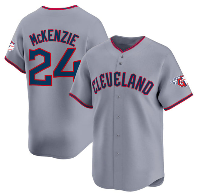 Cleveland Guardians #24 Triston McKenzie Gray RONA 2025 Alternate Limited Stitched Jersey