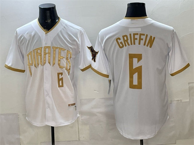 Pittsburgh Pirates #6 Konnor Griffin White RONA 2026 City Connect Stadium Stitched Jersey
