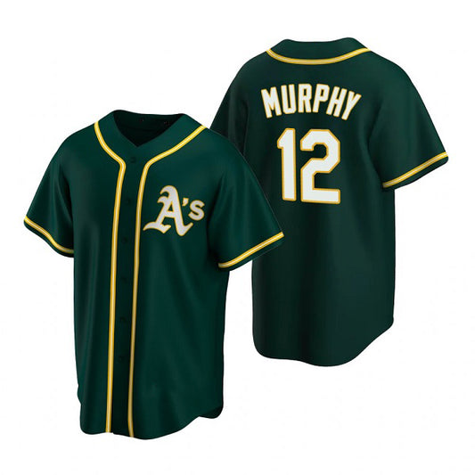 Oakland Athletics #12 Sean Murphy Green RONA Cool Base Stitched Jersey