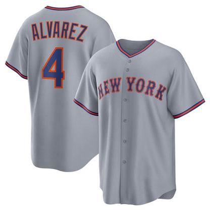 New York Mets #4 Francisco Alvarez Gray RONA 2025 Limited Stitched Jersey