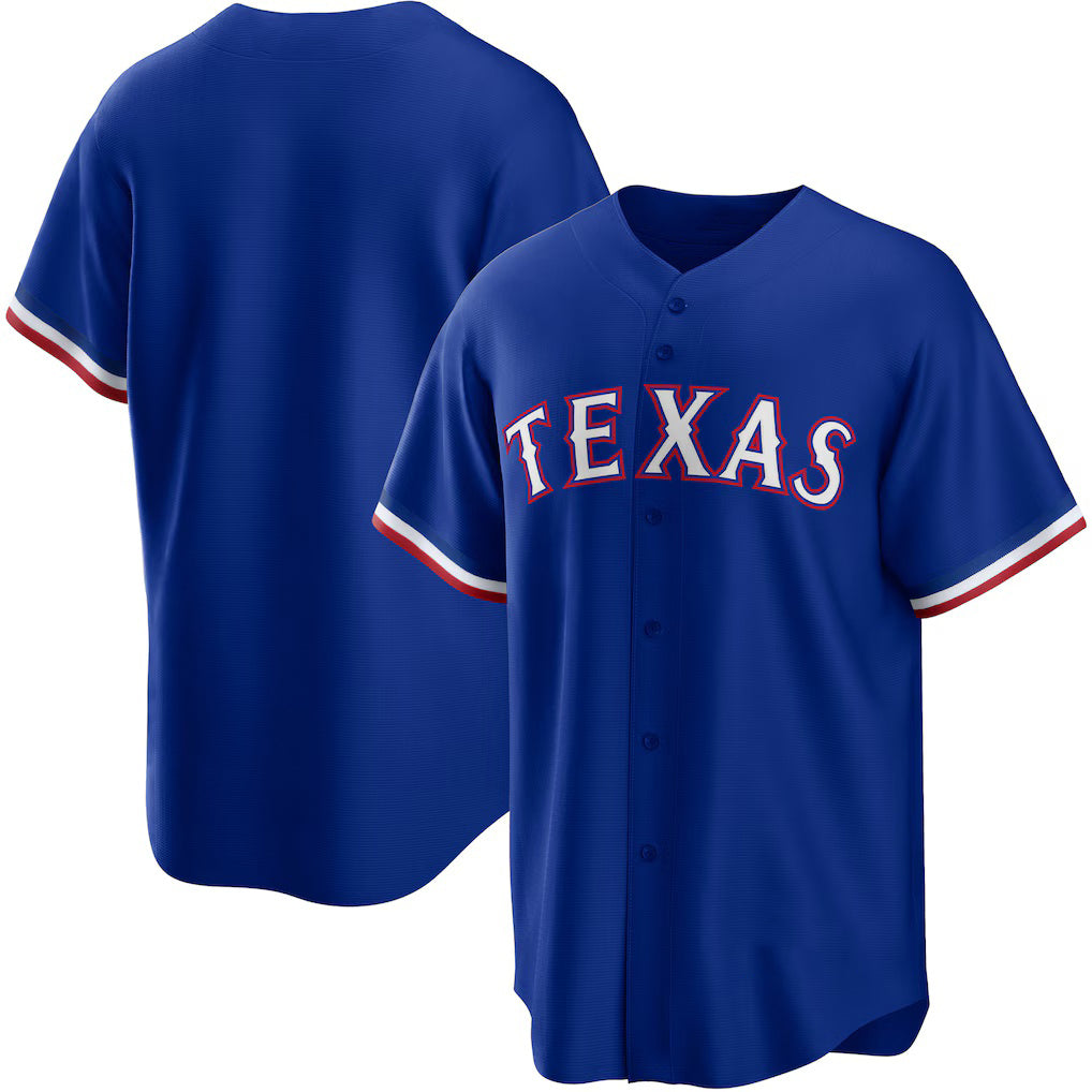 Texas Rangers Royal RONA Alternate Replica Team Logo Jersey