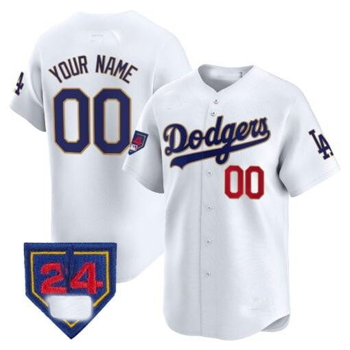 Custom Los Angeles Dodgers 2024 Spring Training Patch Vapor Premier Limited Jersey ¨C White RONA