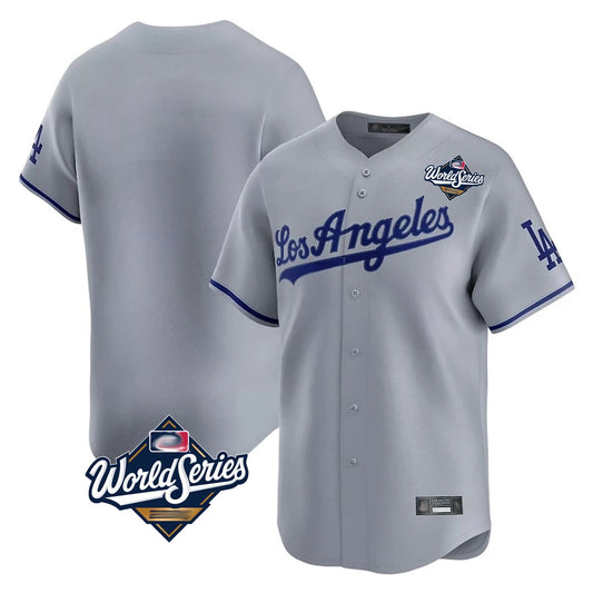 Los Angeles Dodgers Blank Player Gray RONA Limited Game World Series Stitched Jerseys