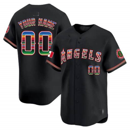 Custom Los Angeles Angels Mexico Vapor Premier Limited Jersey ¨C Black RONA