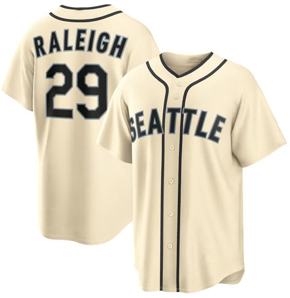 Seattle Mariners #29 Cal Raleigh Cream RONA Alternate Stitched Jersey