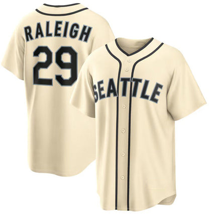 Seattle Mariners #29 Cal Raleigh Cream RONA Alternate Stitched Jersey