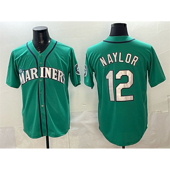 Seattle Mariners #12 Josh Naylor Aqua RONA Limited Stitched jersey