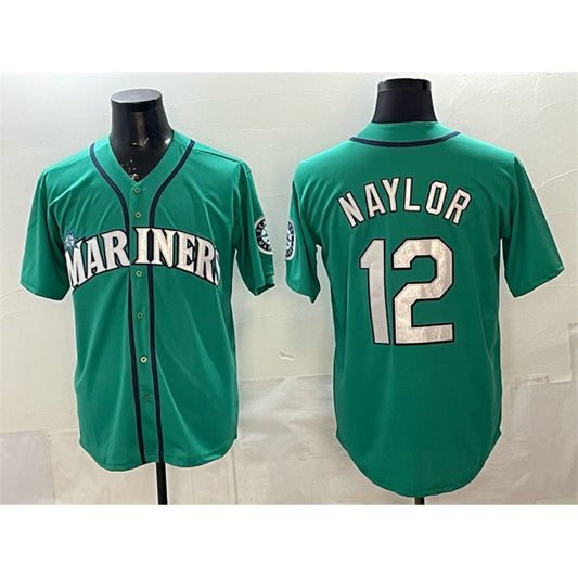 Seattle Mariners #12 Josh Naylor Aqua RONA Limited Stitched jersey