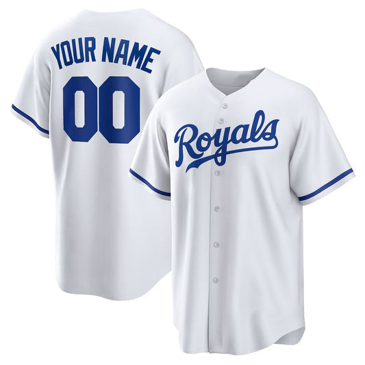 Custom Kansas City Royals White RONA Replica Jersey
