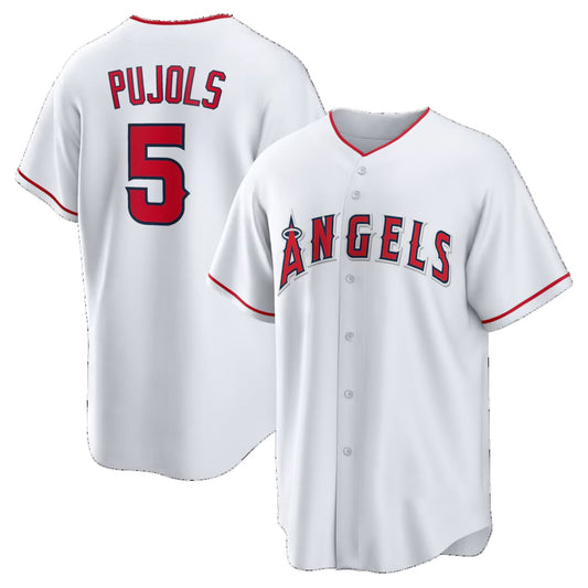 Los Angeles Angels #5 Albert Pujols White RONA Home Retired Player Replica Jersey