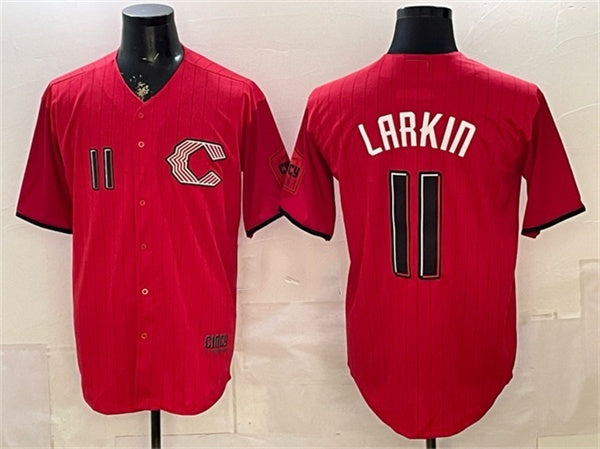 Cincinnati Reds #11 Barry Larkin Red RONA 2026 City Connect Stadium Stitched Jersey