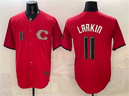 Cincinnati Reds #11 Barry Larkin Red RONA 2026 City Connect Stadium Stitched Jersey